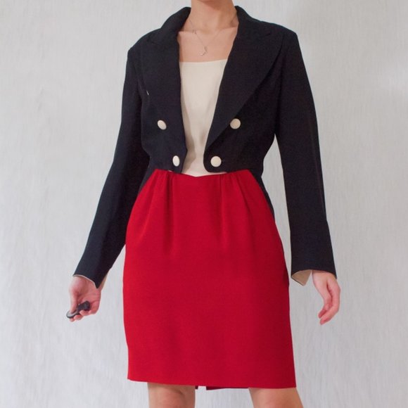 MOSCHINO VINTAGE 90s RINGMASTER SUIT DRESS - Picture 2 of 5